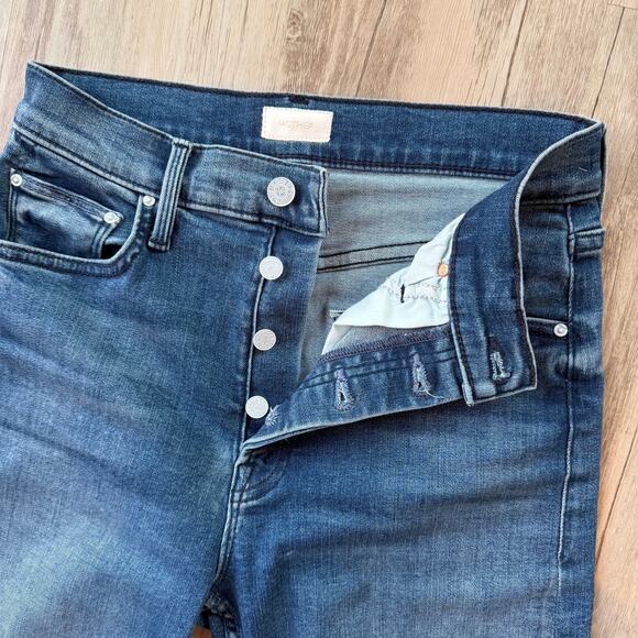 MOTHER The Tomcat Oui Oui Jeans Women’s Size 26 Ankle Button Fly Premium Denim - Picture 3 of 13